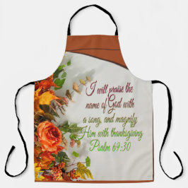 感謝祭で彼を褒める エプロン