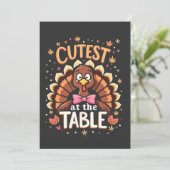 感謝祭で最も可愛いおもしろいトルコ 招待状 (スタンド正面)