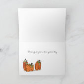 感謝祭とカボチャ シーズンカード (内部)