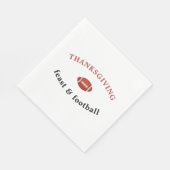 感謝祭とサッカーディナーパーティー スタンダードランチョンナプキン (角)