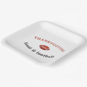 感謝祭とサッカーディナーパーティー ペーパープレート (傾斜あり)