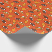 感謝祭とサッカーパターン ラッピングペーパー (角)