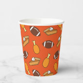 感謝祭とサッカーパターン 紙コップ (左)