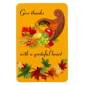 感謝祭と紅葉かわいらしコピア マグネット (縦)