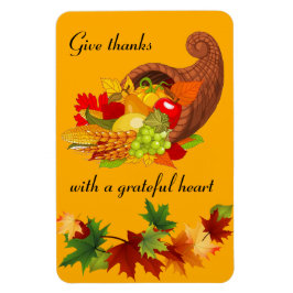 感謝祭と紅葉かわいらしコピア マグネット