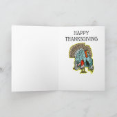 感謝祭におのおのの七面おもしろい鳥 シーズンカード (内部)