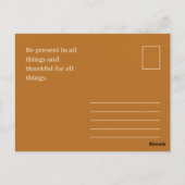 感謝祭にカスタマイズ可能なハガキ ポストカード (裏面)