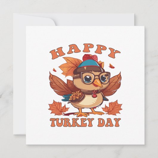 感謝祭に七面鳥を言う 招待状 (正面)