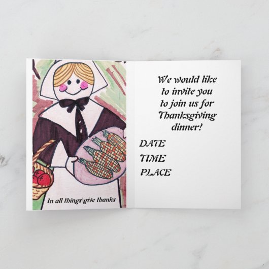 感謝祭に参加 招待状 (内部)
