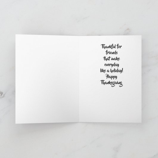 ***感謝祭に友人に感謝*** カード (内部)