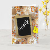 ***感謝祭に友人に感謝*** カード (黄色い花)