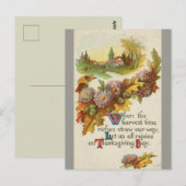 感謝祭に喜びを　ヴィンテージ ポストカード (正面/裏面)