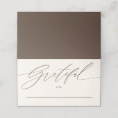 感謝祭に感謝するミニマルな脚本 プレイスカード (外部開封)