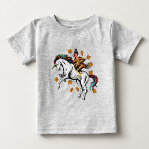 感謝祭に訪れるトルコ一角獣 ベビーTシャツ