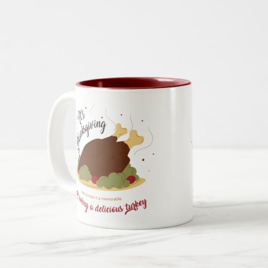 感謝祭に関する有名引用文 ツートーンマグカップ (正面左)