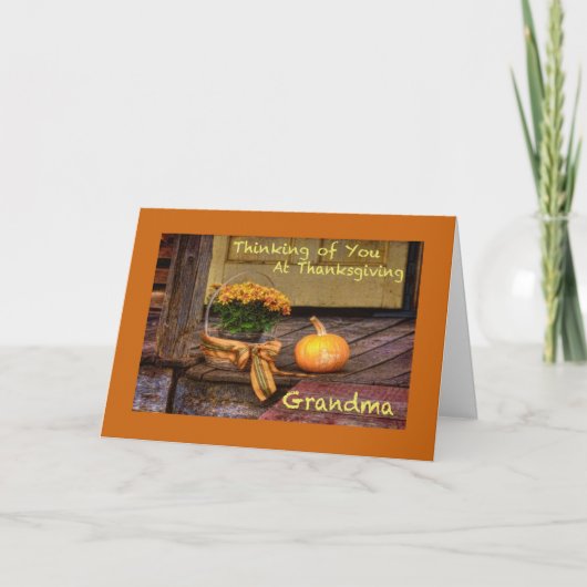 『感謝祭のおばあ考えるちゃんのカード』 シーズンカード (正面)