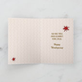 感謝祭のおもしろいトルコ驚きの母プラッカー シーズンカード (内部)