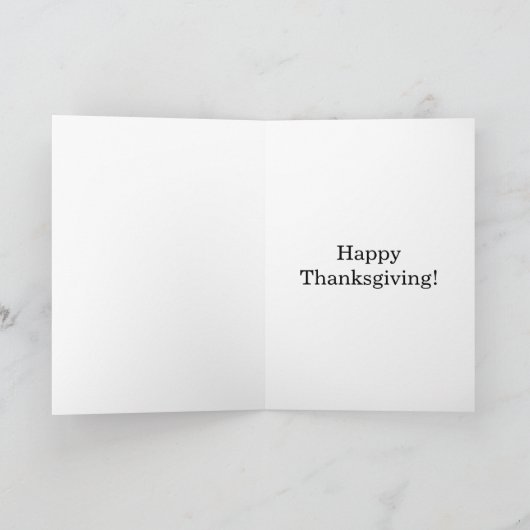 感謝祭のおもしろいユーモアの挨拶カード シーズンカード (内部)