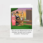 感謝祭のおもしろいユーモアの挨拶カード シーズンカード (正面)