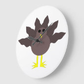 感謝祭のおもしろい七面鳥時計 ラージ壁時計 (傾斜)