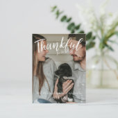 感謝祭のお知らせ新しい家族の写真 シーズンカード (スタンド正面)