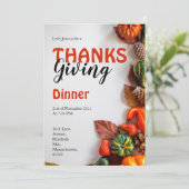 感謝祭のお祝い 招待状 (スタンド正面)