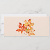 感謝祭のお誘い, 感謝祭の食事のお誘い 招待状 (裏面)