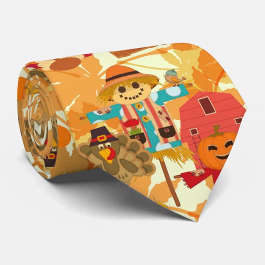 感謝祭のかかし ネクタイ (ロール)