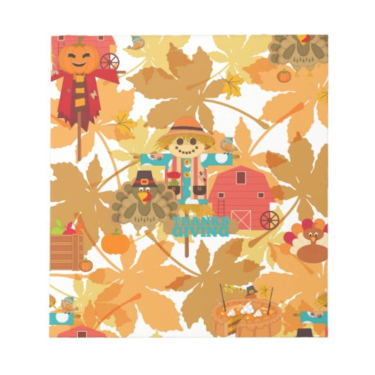 感謝祭のかかし ノートパッド (正面)