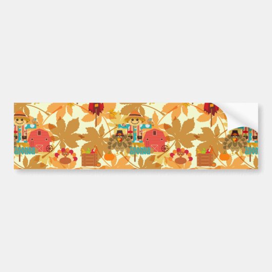 感謝祭のかかし バンパーステッカー (正面)