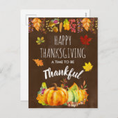 感謝祭のかぼちゃと紅葉 シーズンポストカード (正面/裏面)