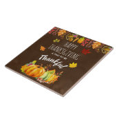 感謝祭のかぼちゃと紅葉 タイル (側面)