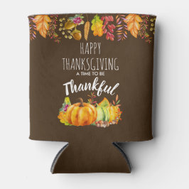 感謝祭のかぼちゃと紅葉 缶クーラー