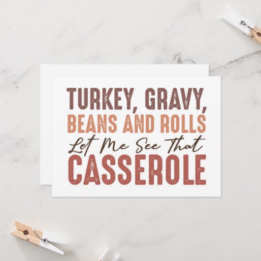 感謝祭のごちそう カード (正面/裏面インサイチュ)