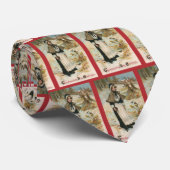 感謝祭のご挨拶　ピルグリムの女性 ネクタイ (ロール)