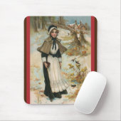 感謝祭のご挨拶　ピルグリムの女性 マウスパッド (マウス)
