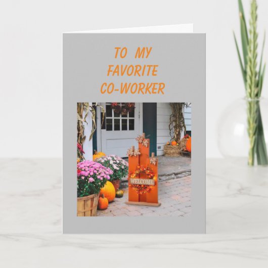 感謝祭のご挨拶（素敵な同僚へ） シーズンカード (正面)