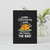 感謝祭のたびに家族に冷たい態度をとる 面白い 招待状 (スタンド正面)