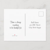 感謝祭のためのカラフルな秋の群葉 インビテーションポストカード (裏面)