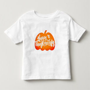 感謝祭のためのパンプキンの素晴らしい文字 トドラーTシャツ