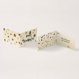 感謝祭のどんぐり折りカード