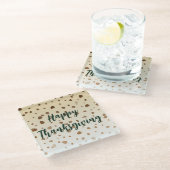 感謝祭のどんぐり ガラスコースター (アングル)