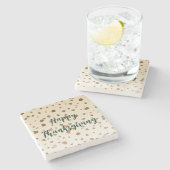 感謝祭のどんぐり ストーンコースター (横)