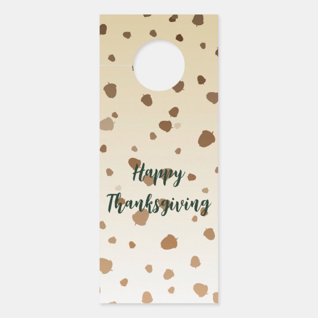 感謝祭のどんぐり ドアノブサイン (正面)