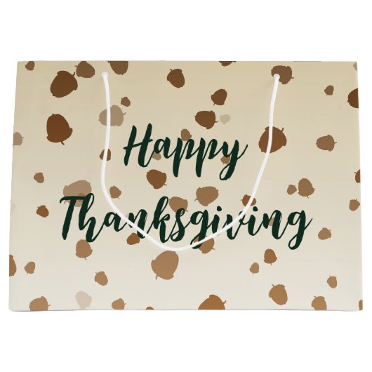 感謝祭のどんぐり ラージペーパーバッグ (正面)