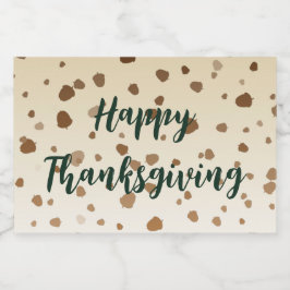 感謝祭のどんぐり リキュールボトルラベル