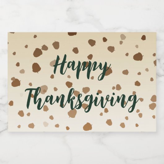 感謝祭のどんぐり リキュールボトルラベル (シングルラベル)