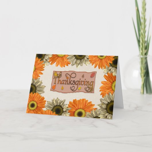感謝祭のひまわりカード シーズンカード (正面)