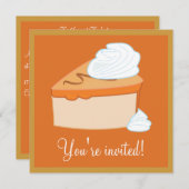 感謝祭のアフターディナーデザートパーティー 招待状 (正面/裏面)