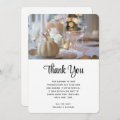 感謝祭のエレガントテーブル置き場の写真 サンキューカード (正面/裏面)